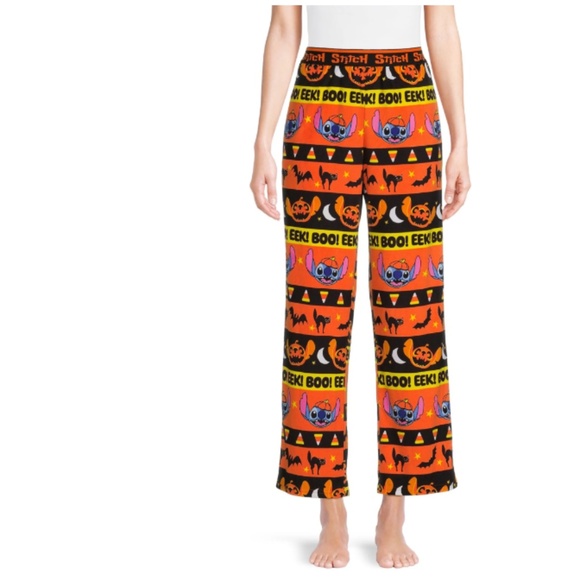 Disney Stitch Orange Halloween Plush Size Sleep Pants Pajamas Women’s 2X - Picture 1 of 12